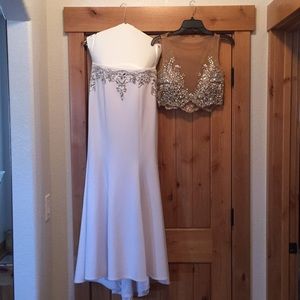 White 2 piece prom dress
